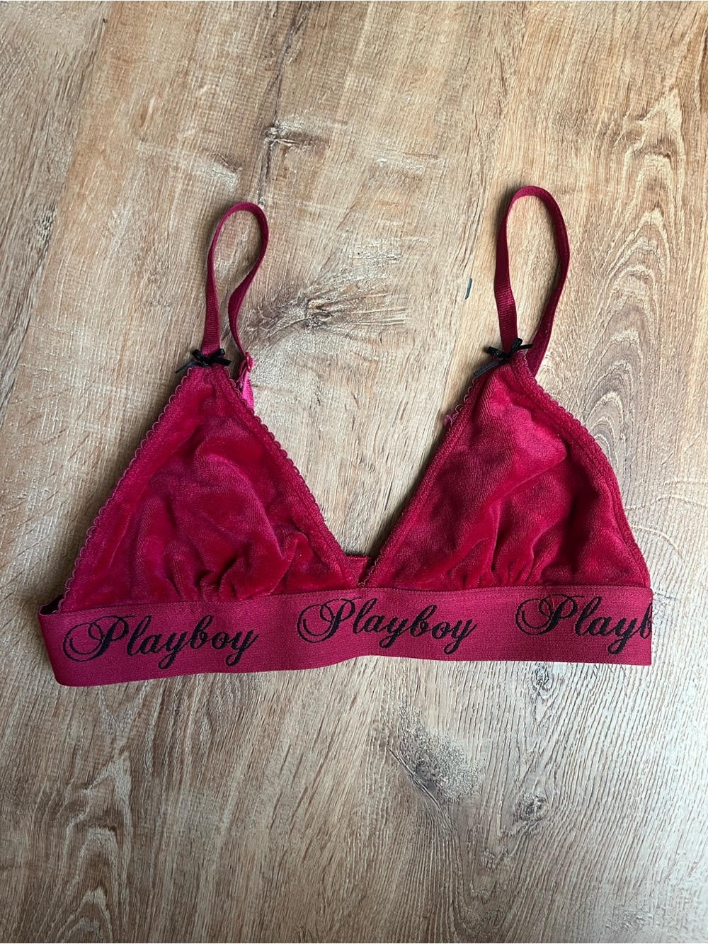 Playboy Y2K Pink Logo Bralette Triangle Bra Lingerie